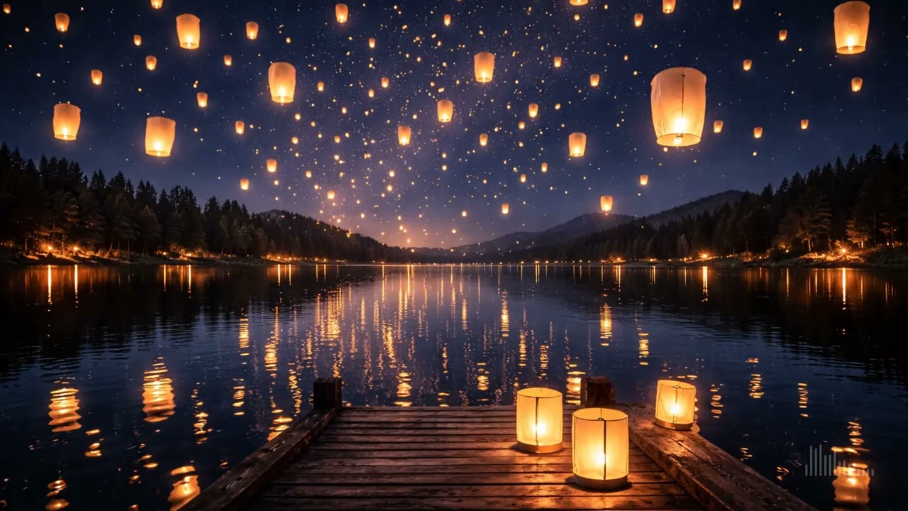 Floating Lanterns ☁️ Dreamy BGM [3 Hours] - music to relax/study to
