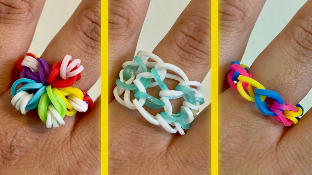 3 Easy Rainbow Loom Rings to make!