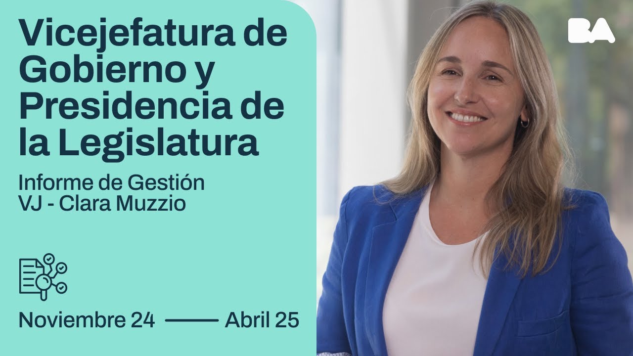 Informe de Gestión - Vicejefatura de Gobierno - Vicejefa de Gobierno Clara Muzzio