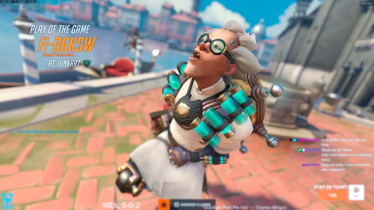 AQUAMARINE JUNKRAT GOD! POTG! OVERWATCH 2 TOP 500 SEASON 10
