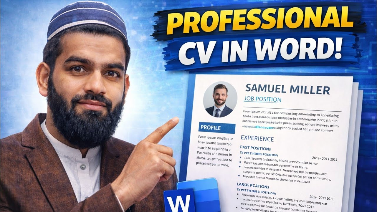 Professional CV in MS Word for Client | Real Freelance Work by Noor Hussain