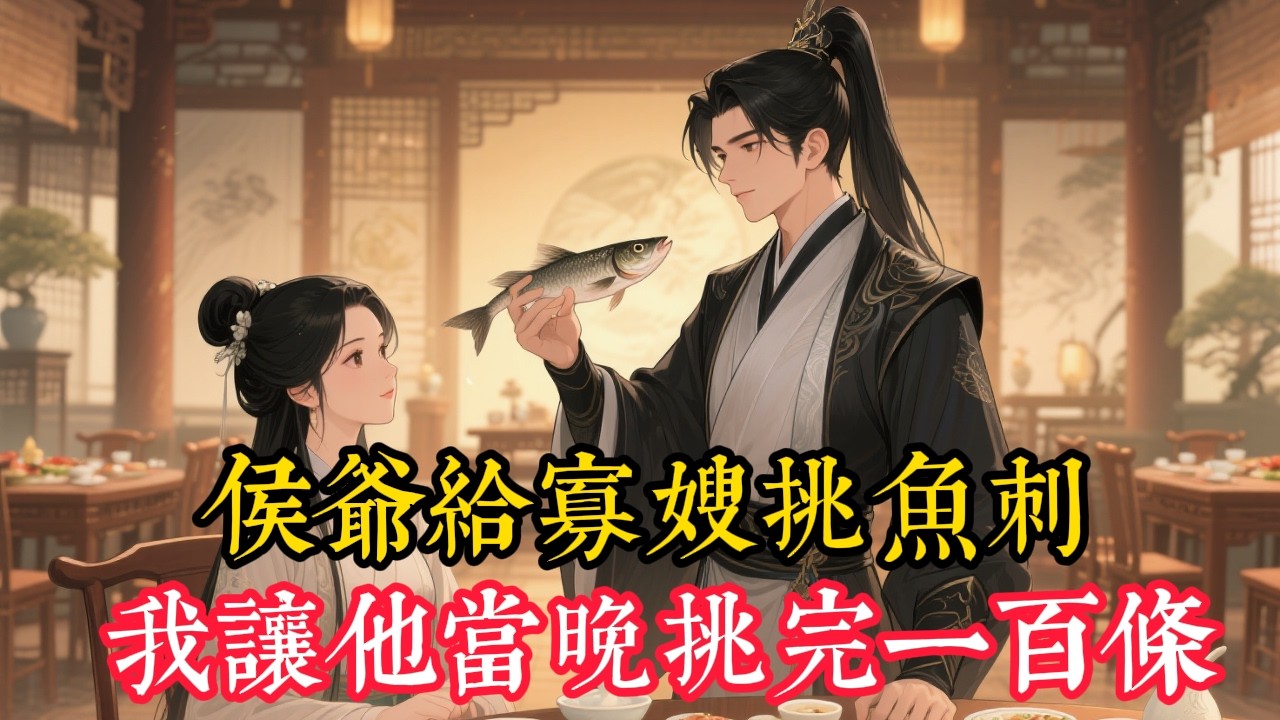 一口氣看完：家宴之上，我的夫君，永安侯蕭望嶽，正一臉深情地給身旁的寡嫂林若棠挑魚刺。“嫂嫂身子金貴，這魚刺若是不挑乾淨，我可是會心疼的。”林若棠紅著臉，挑釁地看了我一眼#古言小說#睡前小說#小說#古風