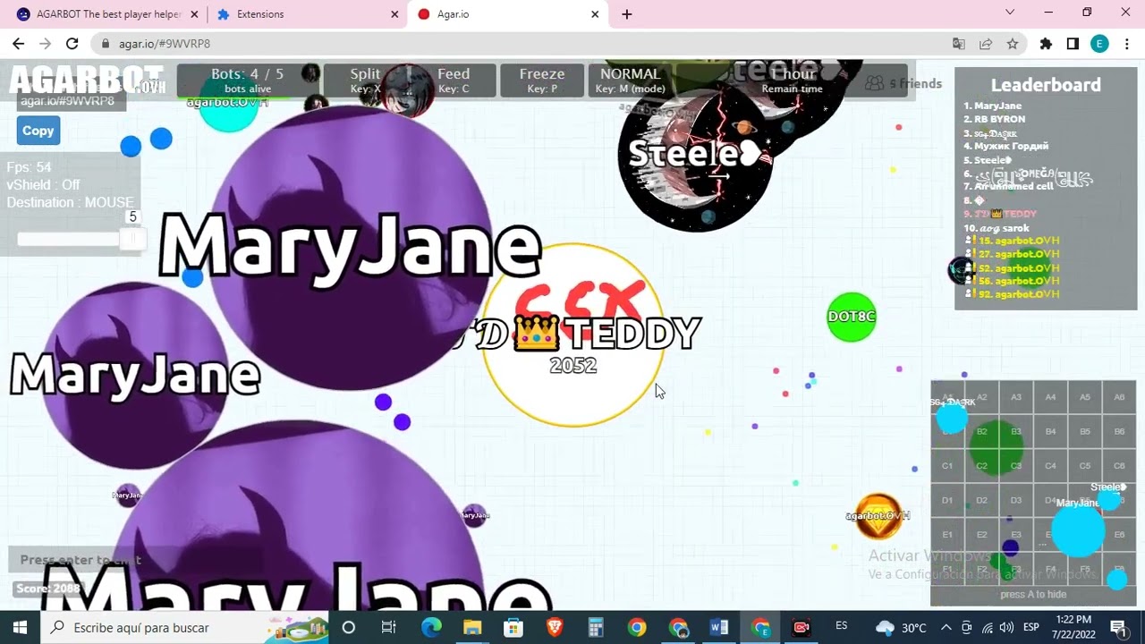 Como tener Bots gratis facil y rapido en agar.io
