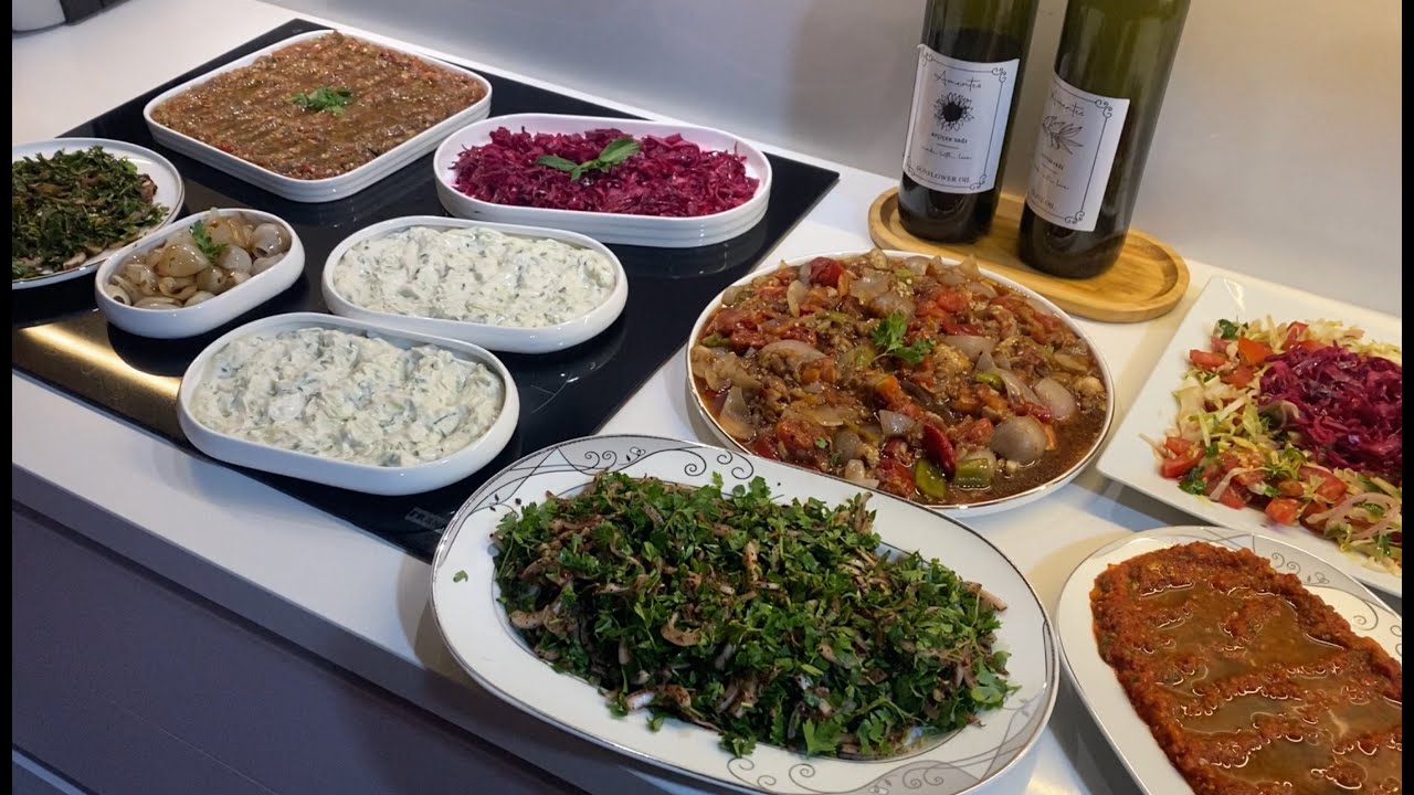 40 Dakikada Tam 9 Çeşit MEZE TARİFİ💯Kebap Gelene Kadar Biten Meze Tariflerim