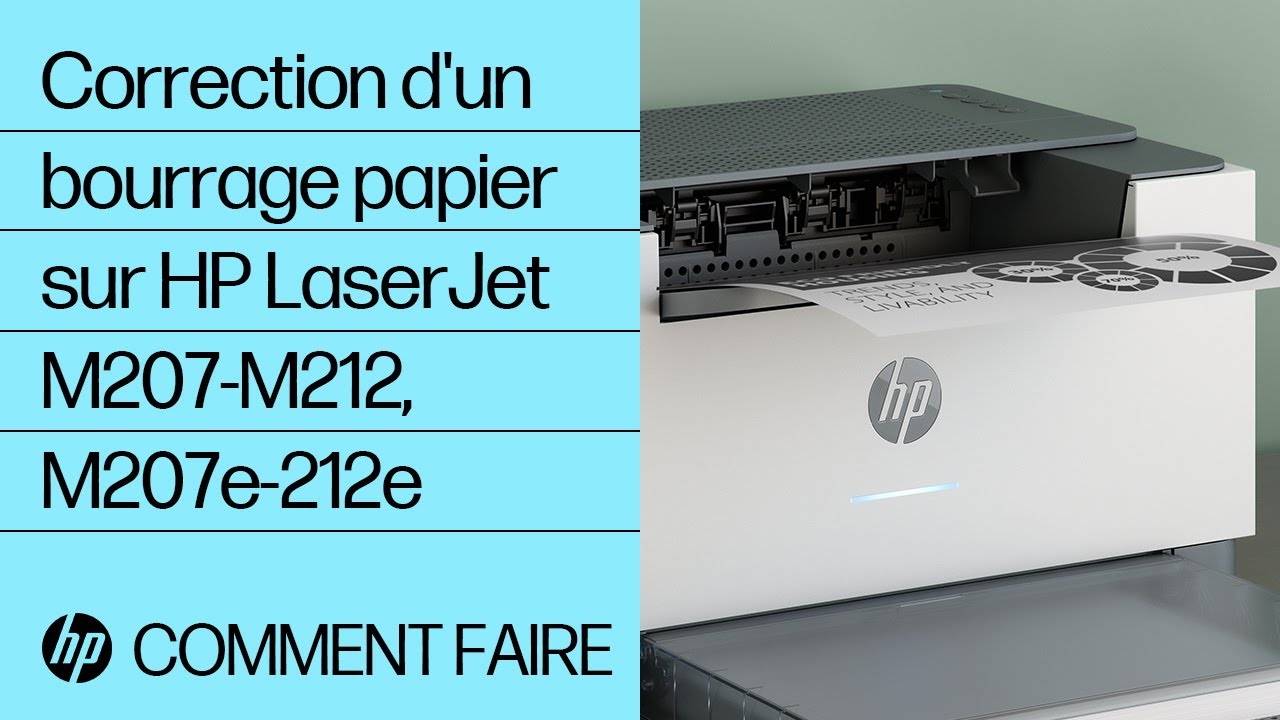 Correction d'un bourrage papier sur HP LaserJet M207-M212, M207e-212e | Imprimantes HP | HP Support