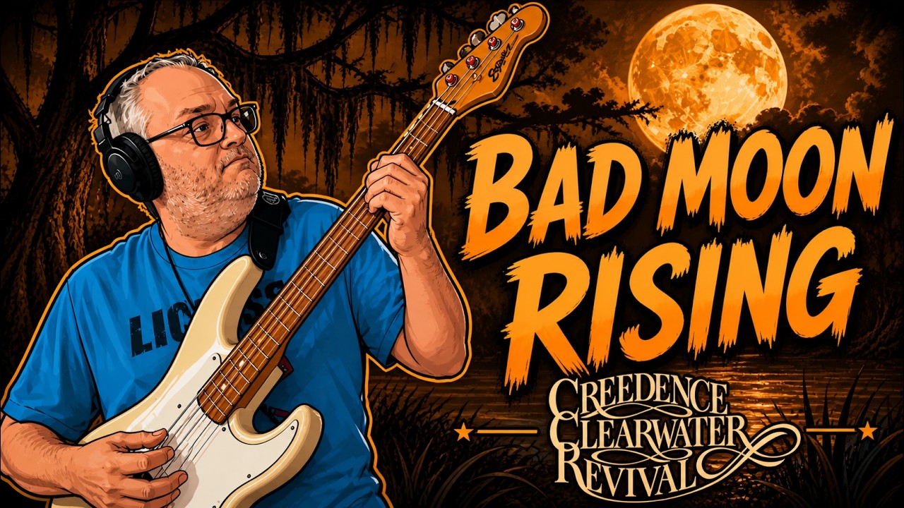 Bad Moon Rising (Bass Cover) It is number 2 Bass-Buzz 50 song challenge.