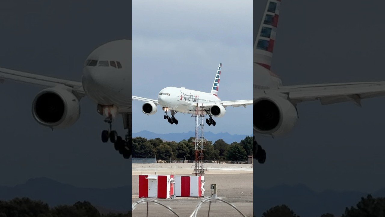 American 1936 Heavy (Boeing 777-200ER) arrives at Las Vegas (LAS) | N798AN | #planespotting #KLAS
