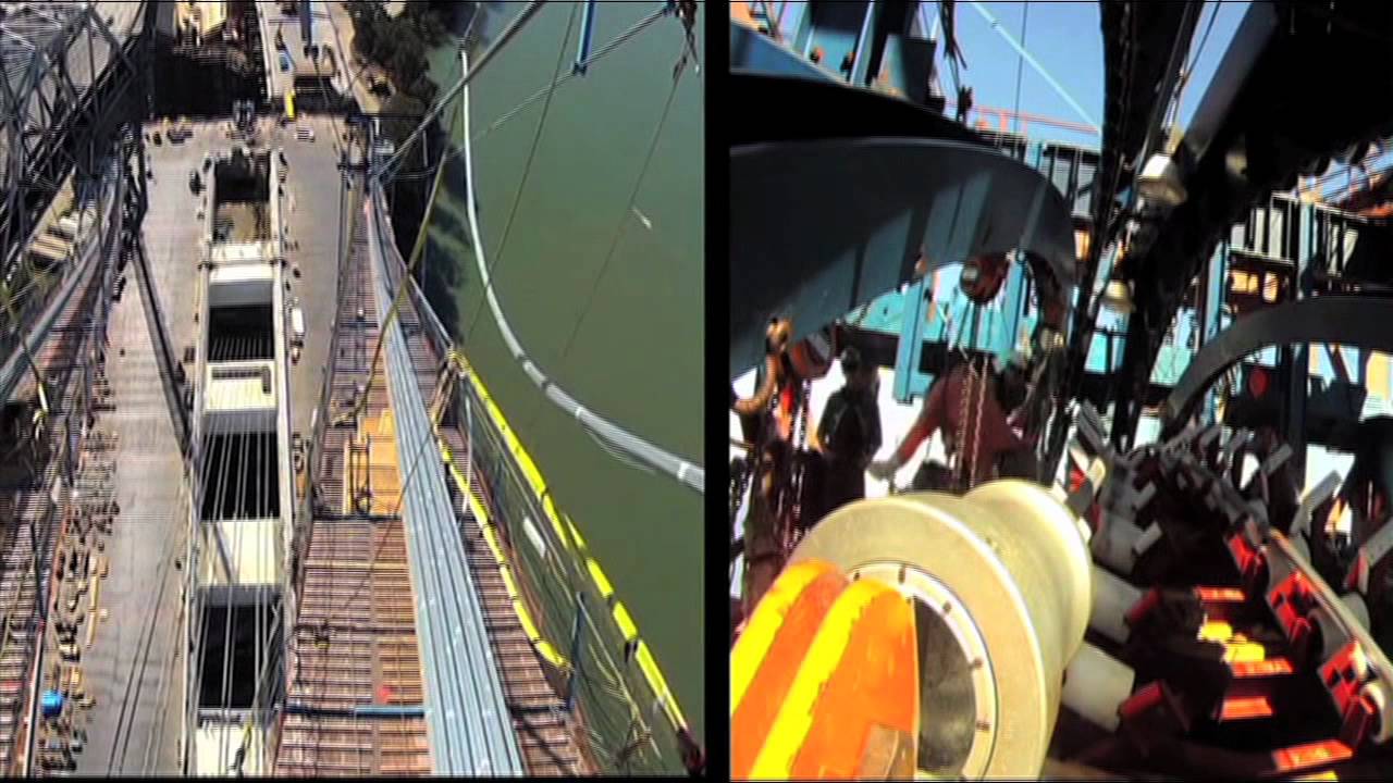 New Bay Bridge Cable Pull Completion