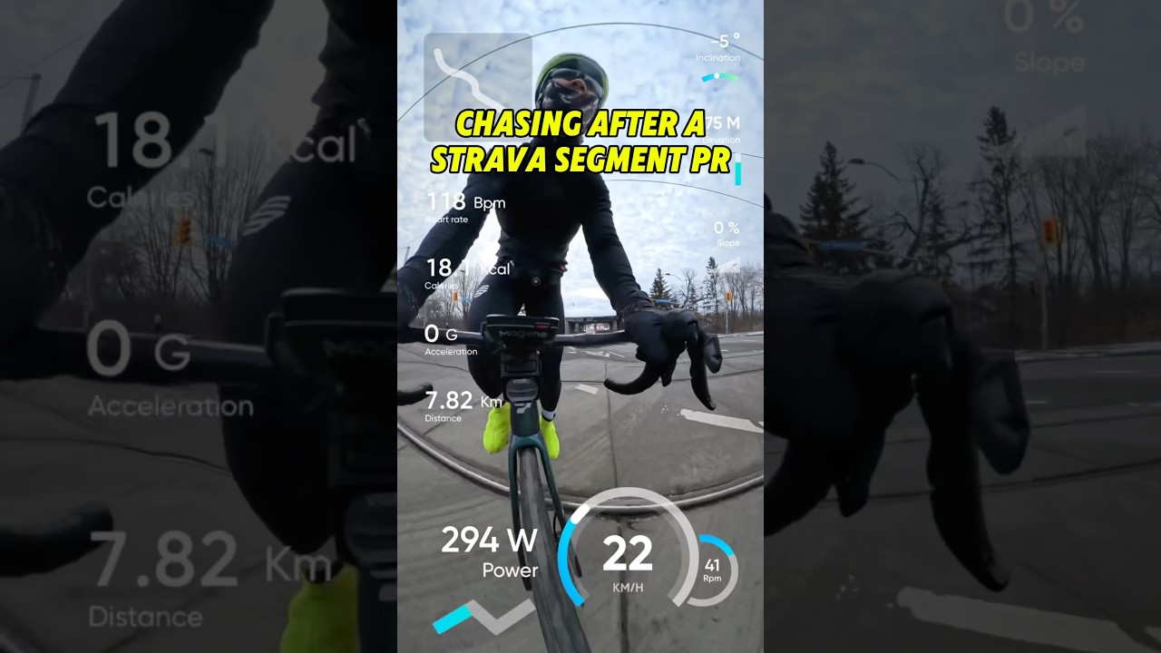 Chasing a mini hill Strava segment PR during winter