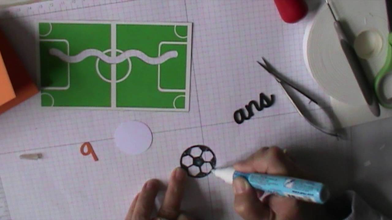 Carte foot avec ballon qui bouge pour Silhouette