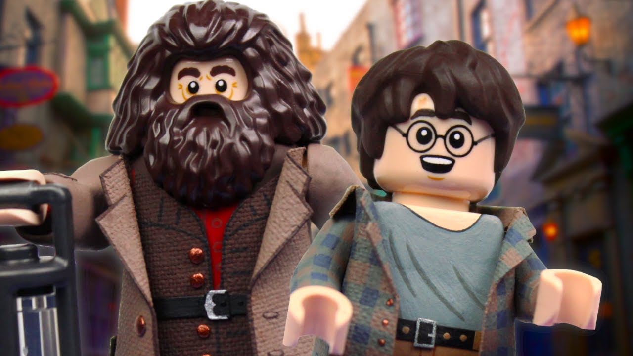 LEGO Harry Potter and the Philosopher's Stone - Young Harry Potter and Hagrid - Custom Minifigures