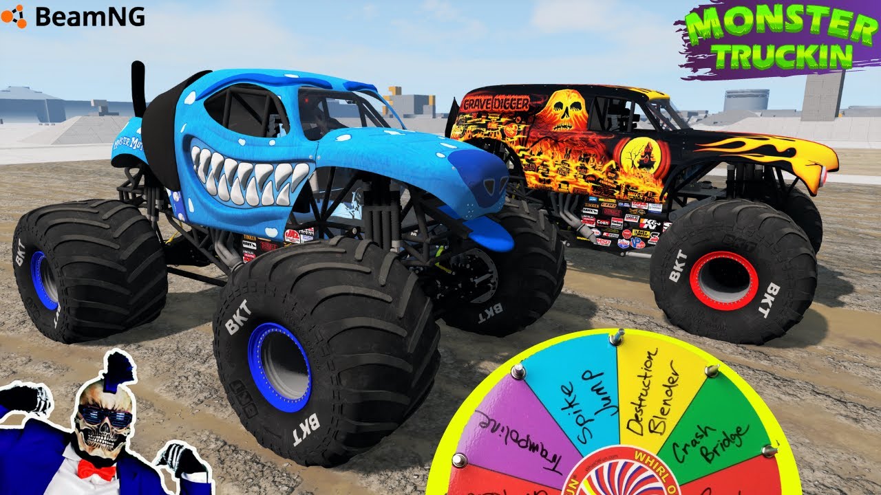 Monster Jam БЕЗУМНЫЕ гонки, фристайл и скоростные прыжки #34 | BeamNG Drive