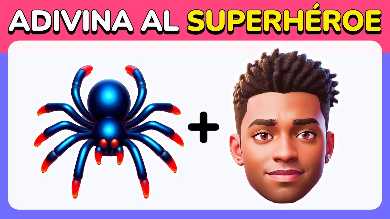 Adivina al Superh&eacute;roe con solo 2 Emojis! 🕷🦸 Quiz de superh&eacute;roes de Marvel y DC