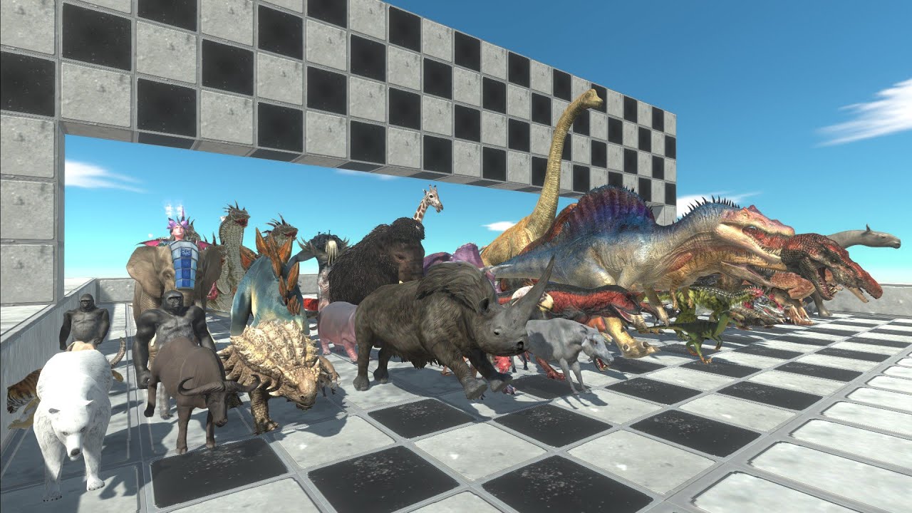 All Land Units 1.3x Size Speed Race - Animal Revolt Battle Simulator ARBS