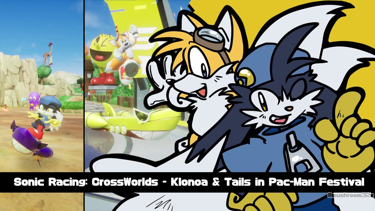 Sonic Racing: CrossWorlds - Klonoa & Tails in Pac-Man Festival
