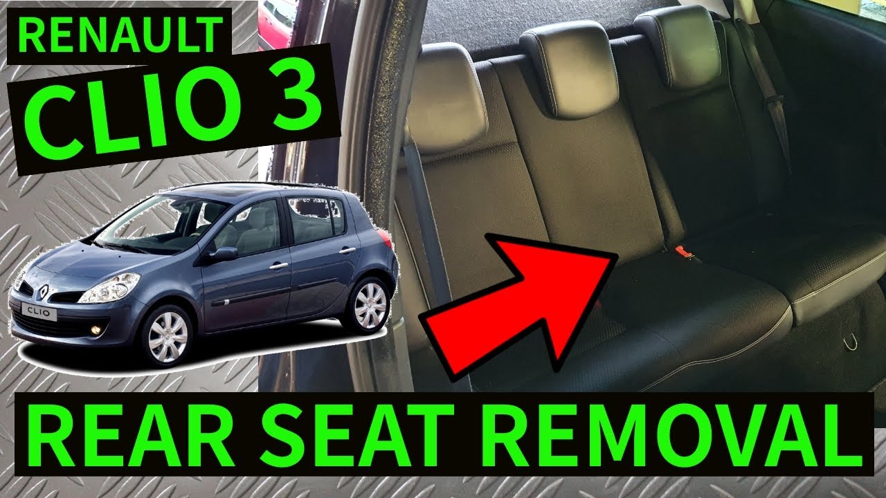 RENAULT CLIO 3 — Как снять задние сиденья и спинку (2006–2012)