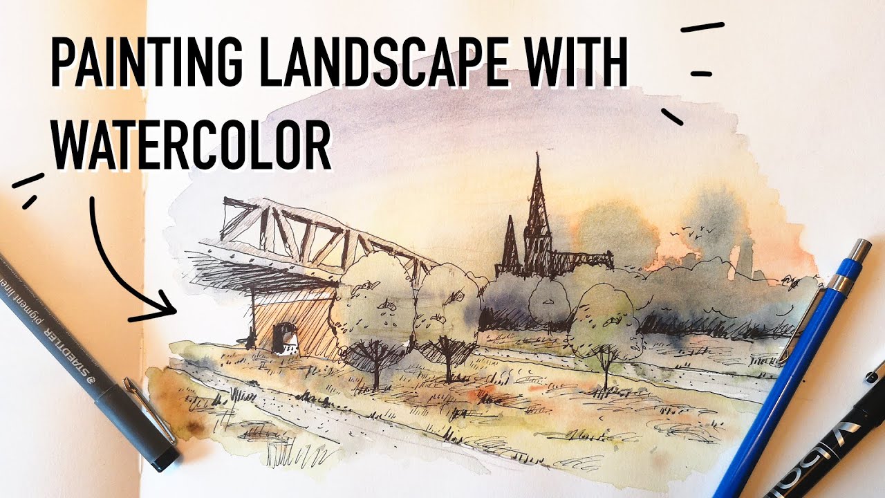 Painting Landscape With Watercolor