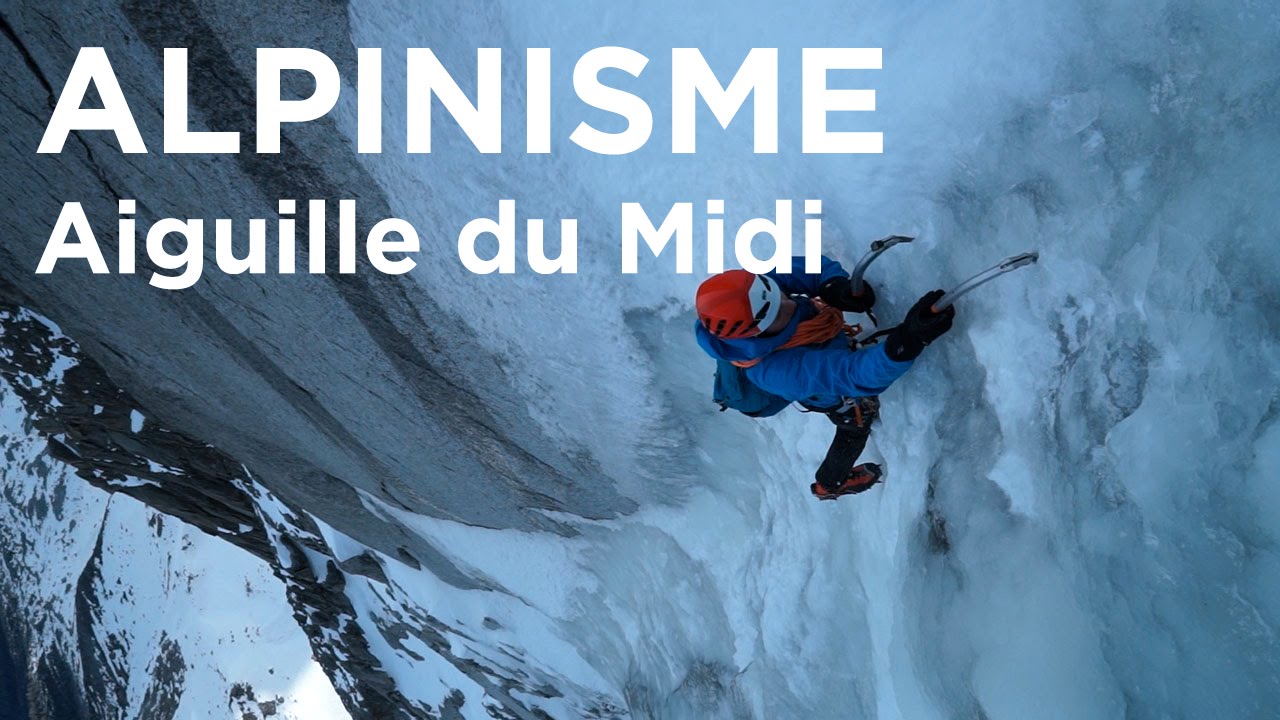 Voie Carli Chassagne Face Nord de l'Aiguille du Midi Chamonix Mont-Blanc alpinisme montagne goulotte