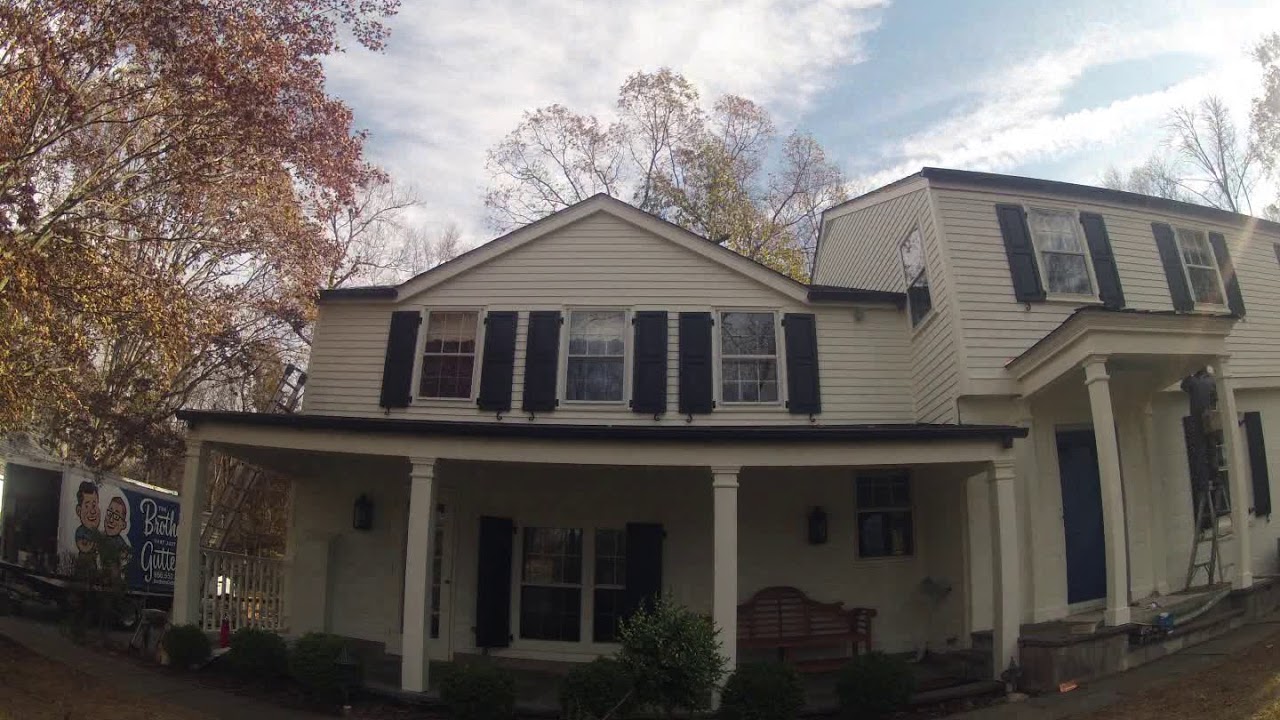 Dark Bronze Seamless Gutters Install Time Lapse