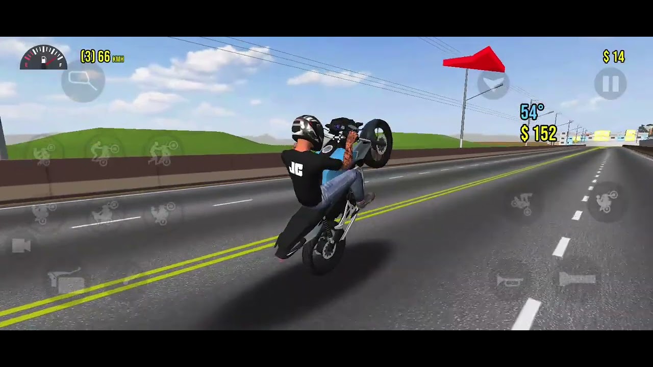 recuperando manobra do moto wheelie 3d Chapa nela pegando mais manobra no jogo #motowheelie3d