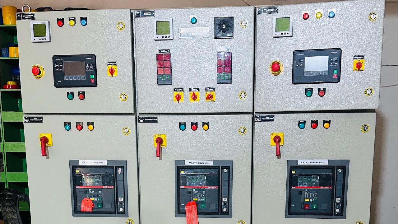 synchronizing panel for 2generator set with comap controller #electricalindia #comap #abb#panel 