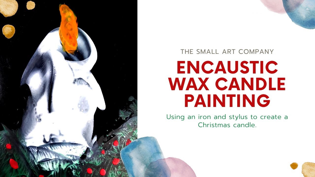Christmas Encaustic Wax Candle Painting