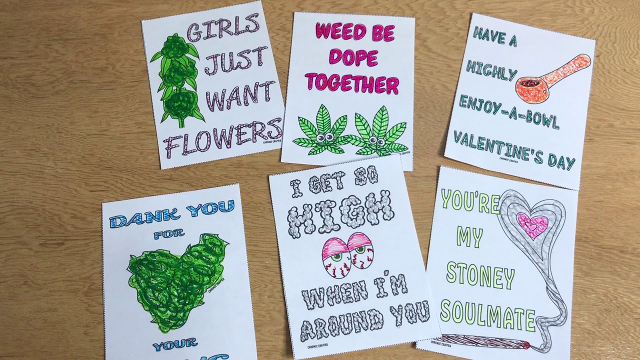DIY Stoner Valentine's Day Cards (Free Template)