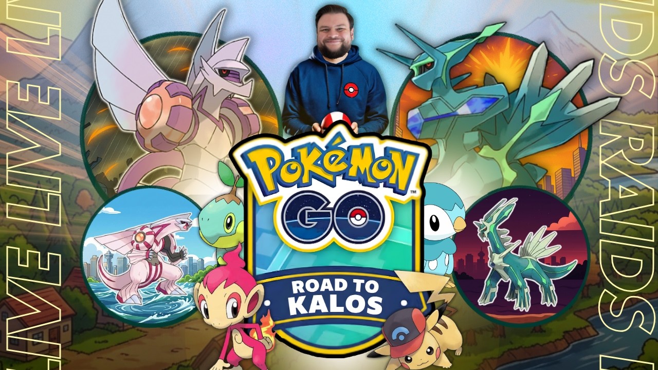 ✨️Origin Dialga & Palkia Shiny Background Hunt during Road to Kalos Tour Pokemon GO Live