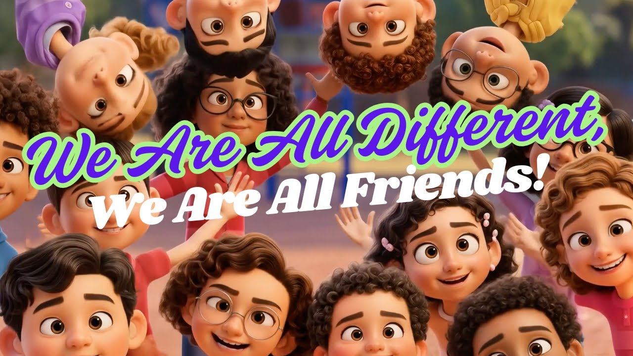 🎥 We Are All Different, We Are All Friends | Diversity & Inclusion Song for Kids 👧🏽🧒🏼👦🏿🎶