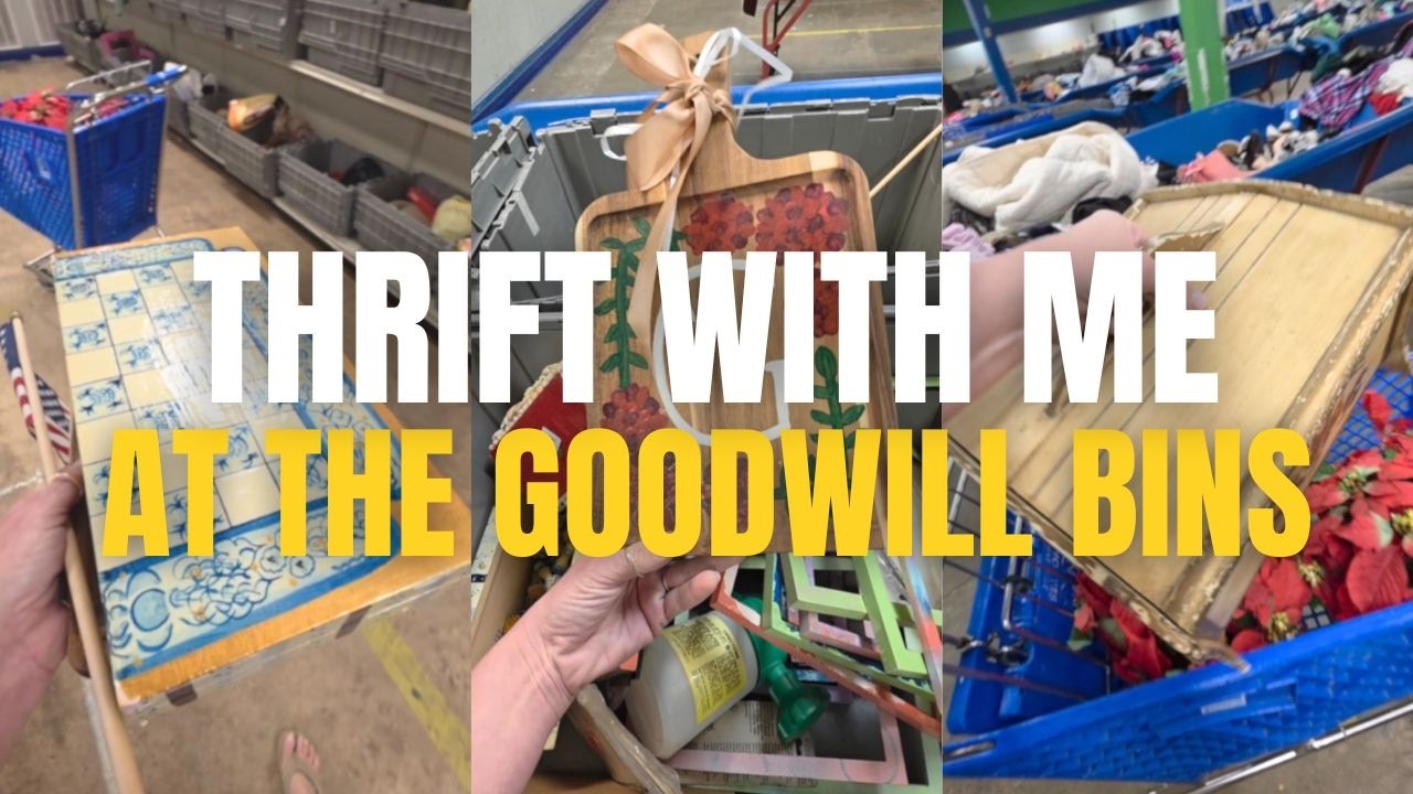 Thrift with me at the Goodwill Outlet Bins &bull; thrifting for resale