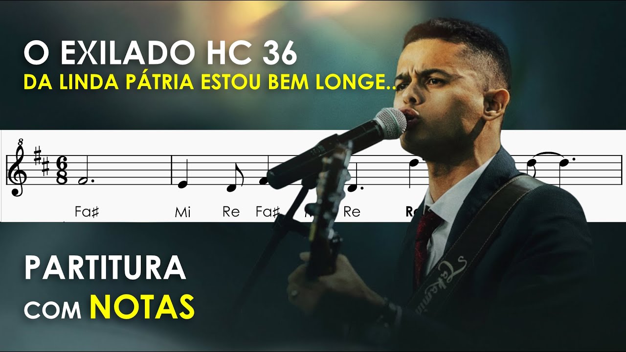 O Exilado - HC 36 | Partitura com Notas para Flauta Doce, Violino | Old Folks at Home