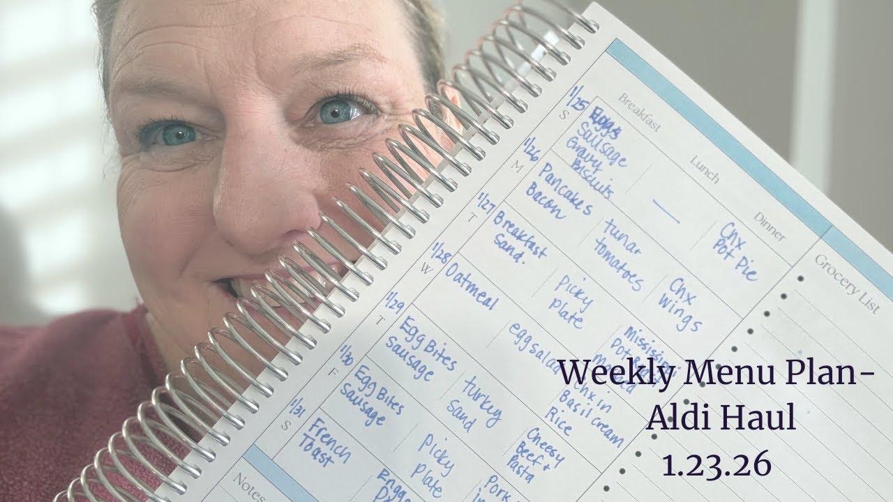 Weekly Menu - Looks Like A Yummy Week!  Small Aldi Haul