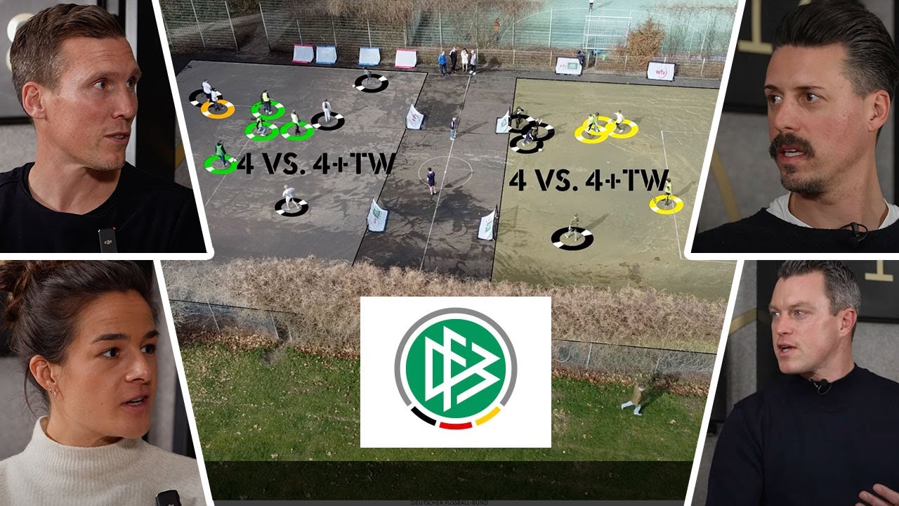 Die Schule des Kleinfeldfußballs mit Lena Lotzen, Hanno Balitsch, Sandro Wagner und Hannes Wolf