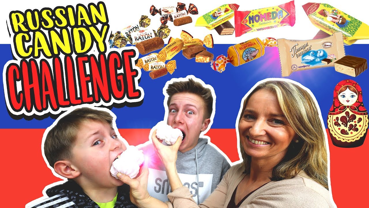 RUSSIAN CANDY CHALLENGE 🍭Süßes aus Vogelmilch, Krebs, Stroh?  🤢🤮- TipTapTube 😁 Familienkanal 👨‍👩‍👦‍👦