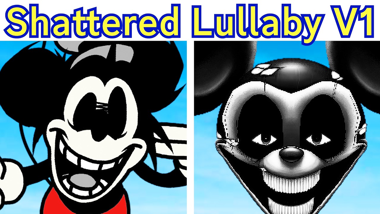 FNF VS MOUSE.AVI: SHATTERED LULLABY V1 + Cutscenes (Horror Mickey Mouse Creepypasta)