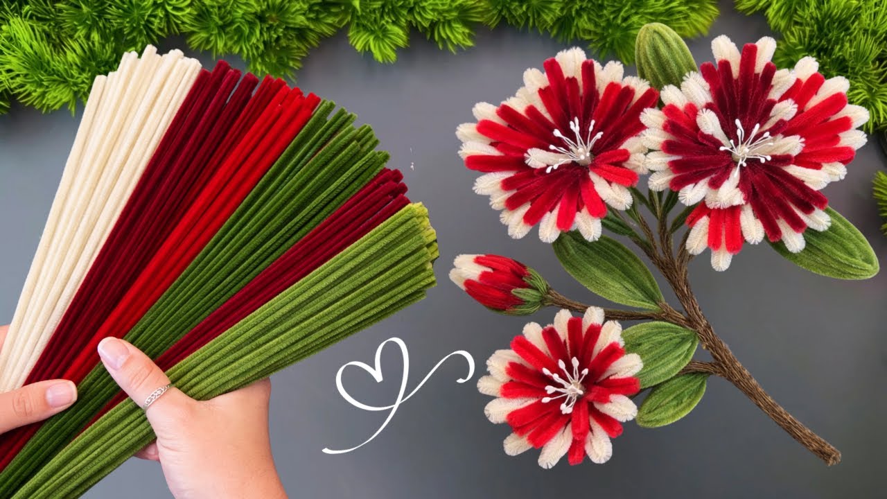 DIY Pipe Cleaner Flowers 🌸 Easy & Beautiful Chenille Flower Tutorial