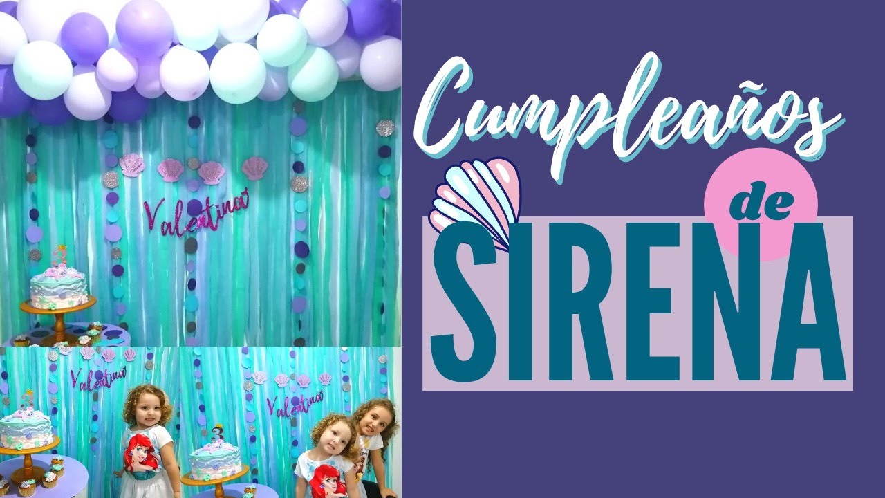 DIY FIESTA DE SIRENITA, Idea FÁCIL para Decoración de Fiestas | Cumpleaños SIRENA