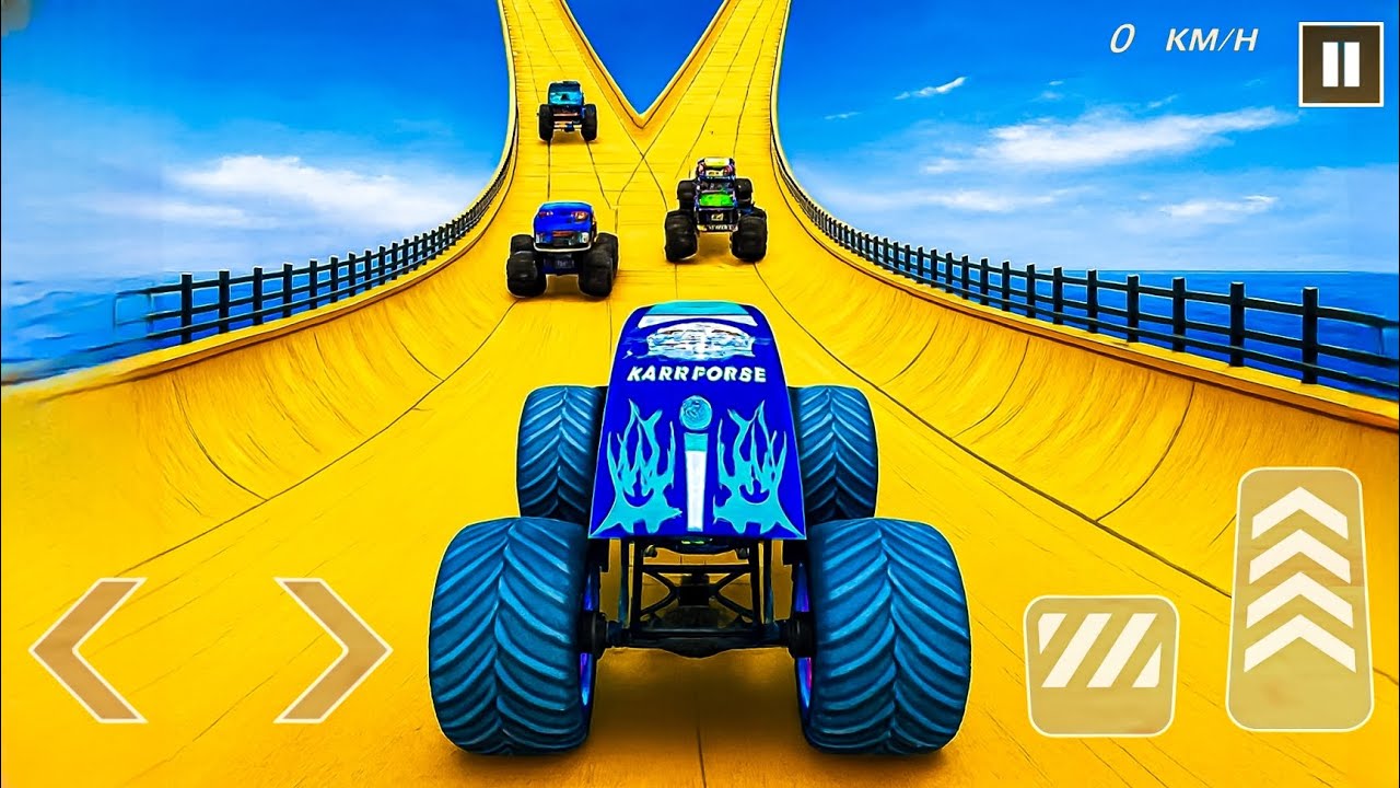 Monster Truck Mega Ramp 5x5 Stunts Impossible Tracks Challenge | Android Gameplay 2026