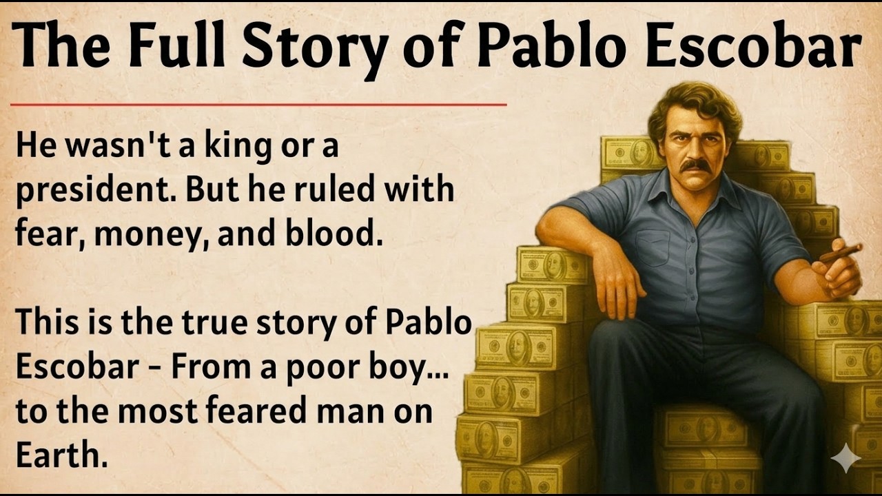 The Full Story of Pablo Escobar | Learn English Through Story Level 3 🔥 | Improve English ✅