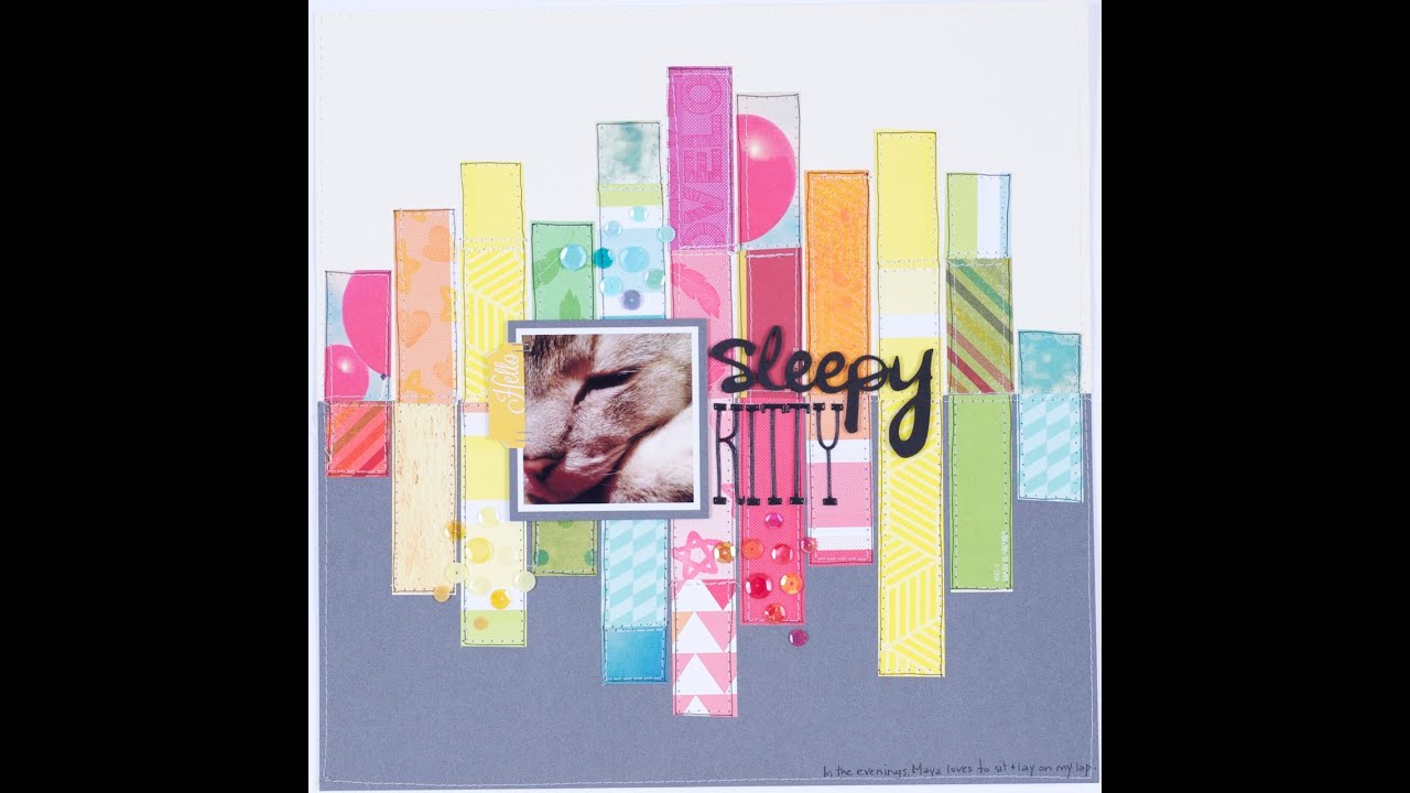 Scrapbooking Process: Sleepy Kitty