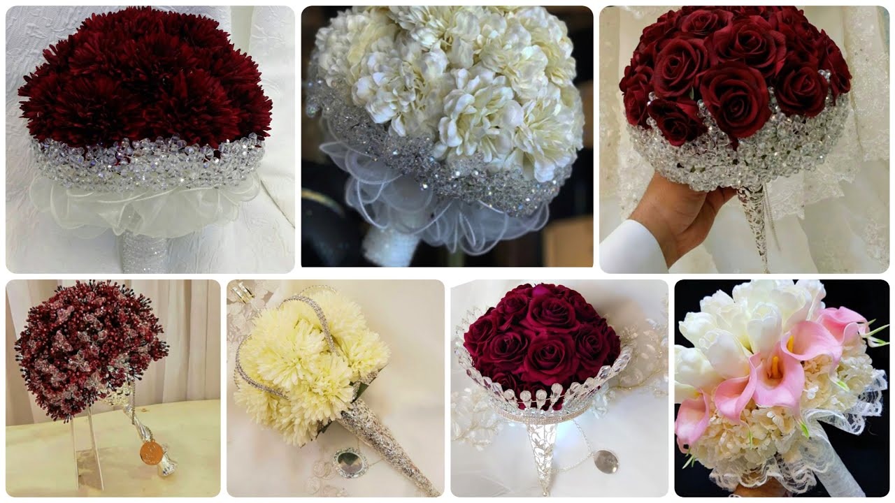 👑تشكيلة جديدة و راقية لمسكة العروس 2022👰جمعتلك أروع الموديلات لبوكي العروس 💐مسكة العروس من الكريستال