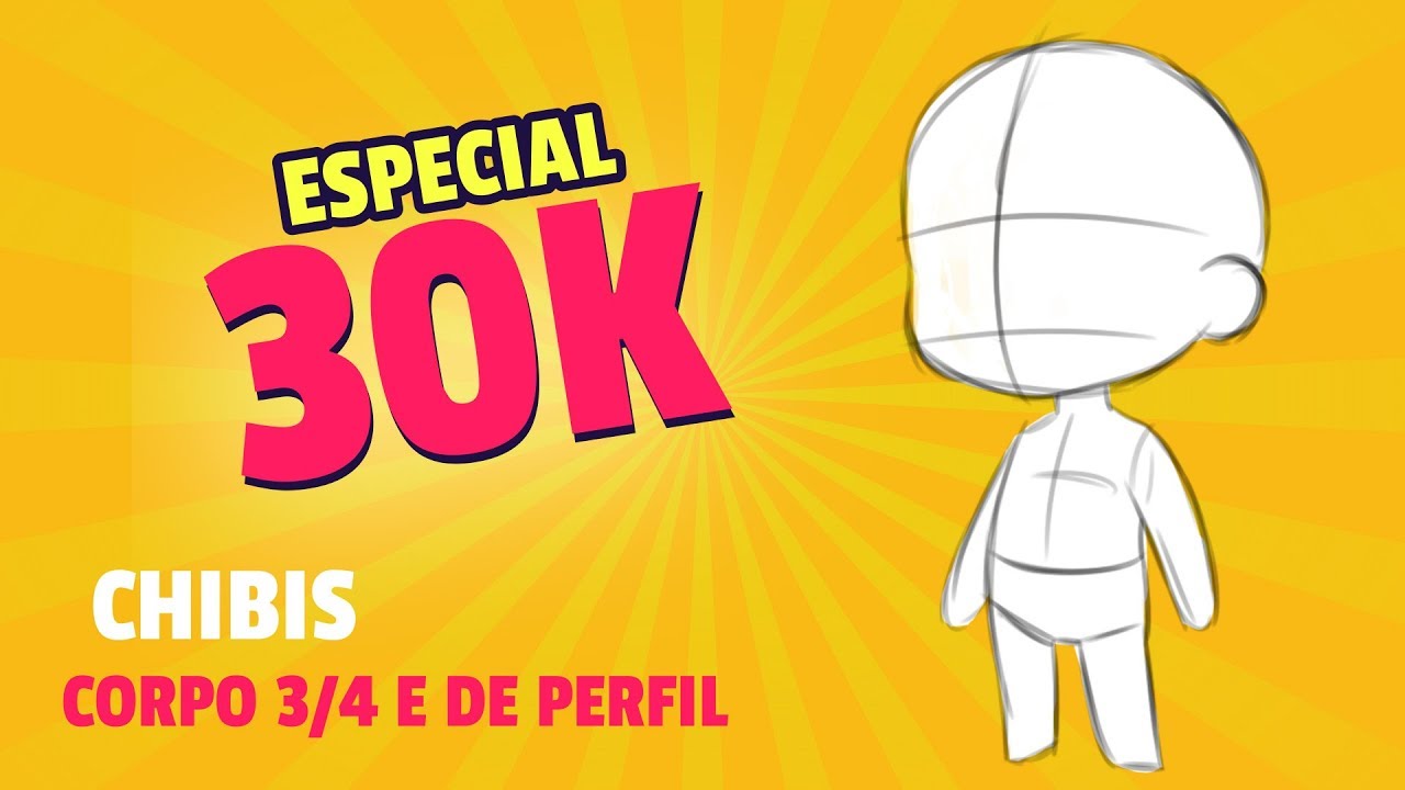 COMO DESENHAR UM CHIBI NA MELHOR POSIÇÃO | MEIO PERFIL