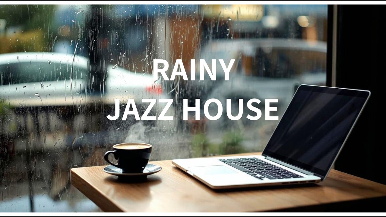Rainy Late Night  Jazz House ☕ Deep Focus Music (1 Hour)