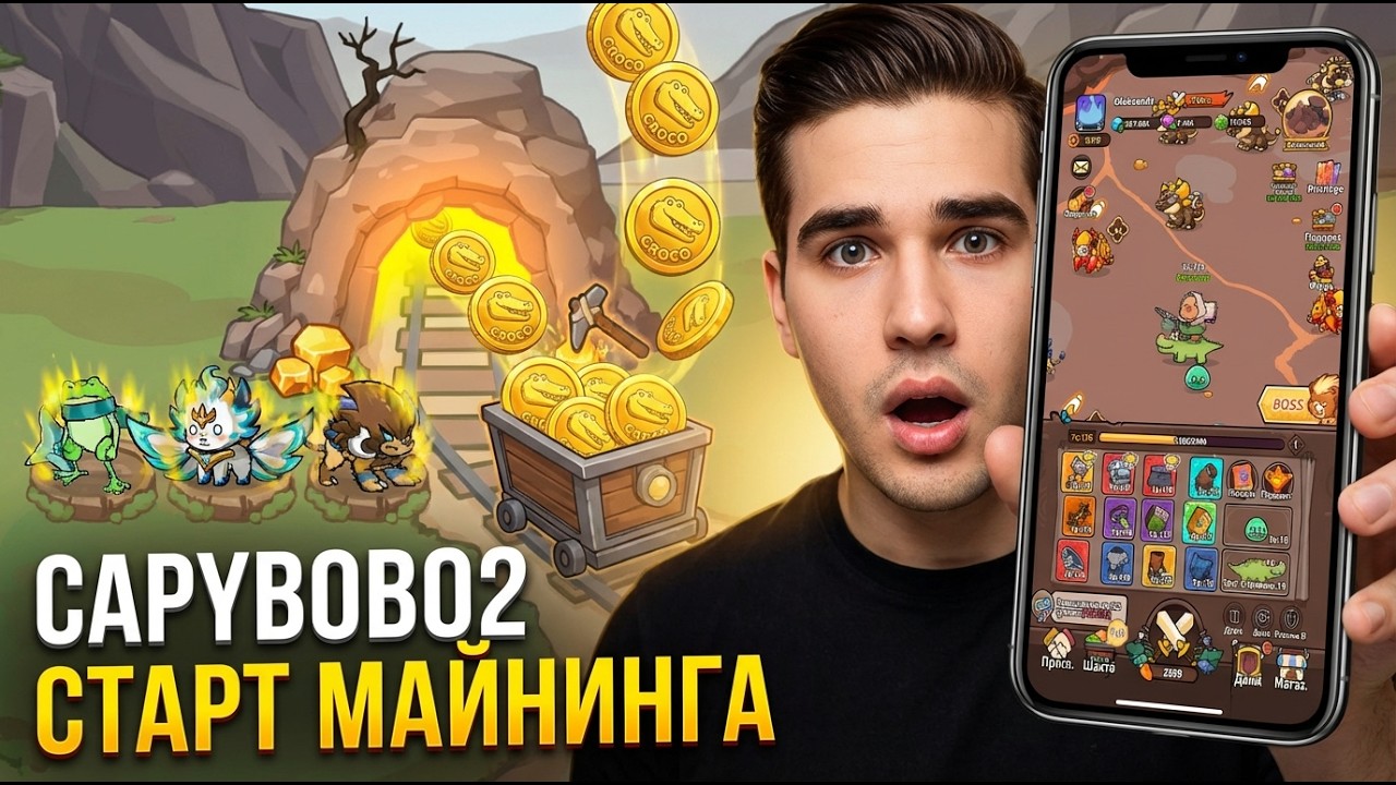 Capybobo2 — МАЙНИНГ $CROCO СТАРТОВАЛ! Обзор Токеномики, Цена $CROCO на листинге?