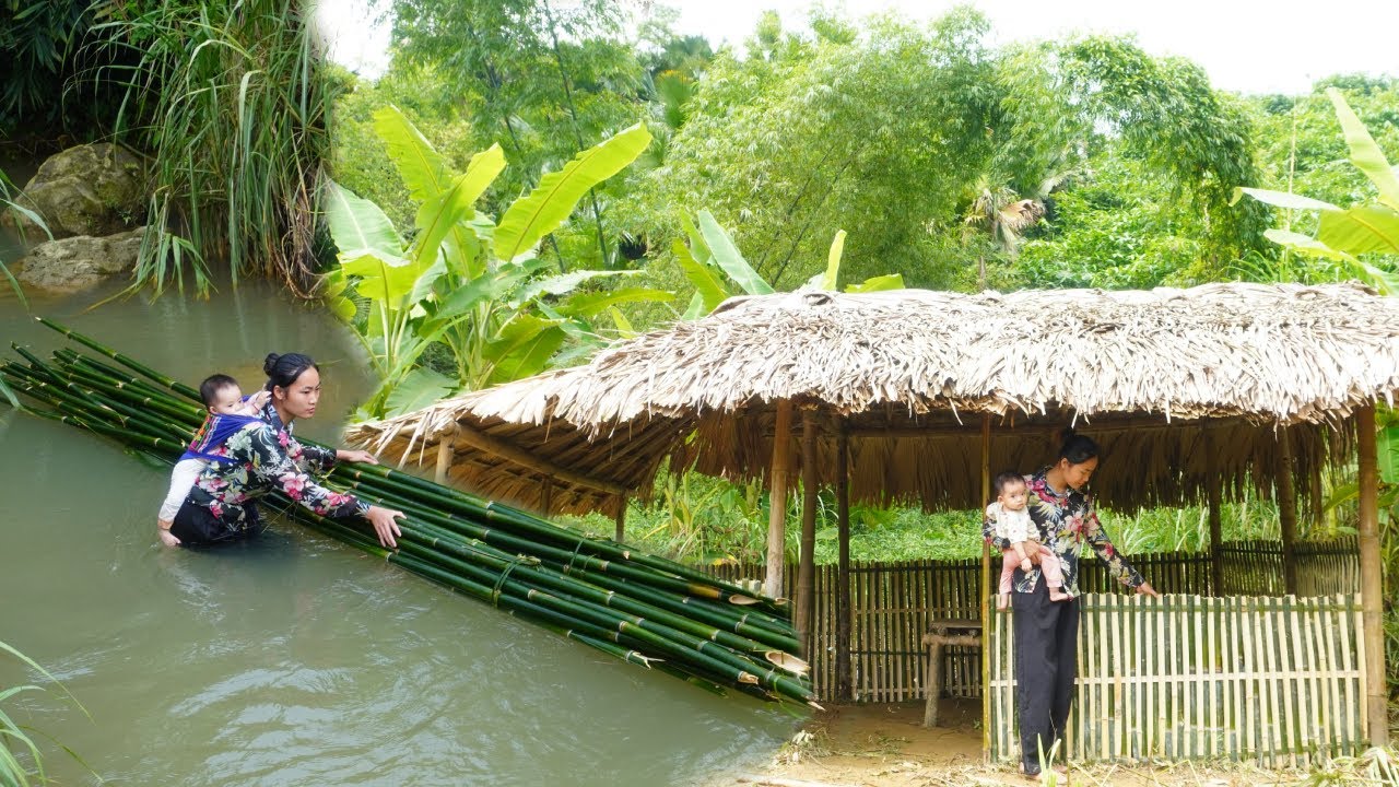 TIMELAPSE: 210_Days_ The journey from wandering to building a complete bamboo house.