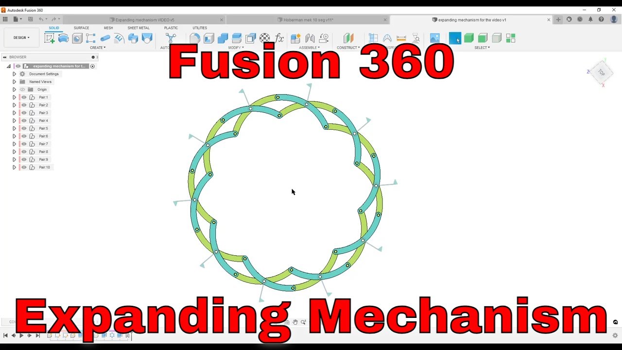 Fusion 360 - Expanding Mechanism (basic design)
