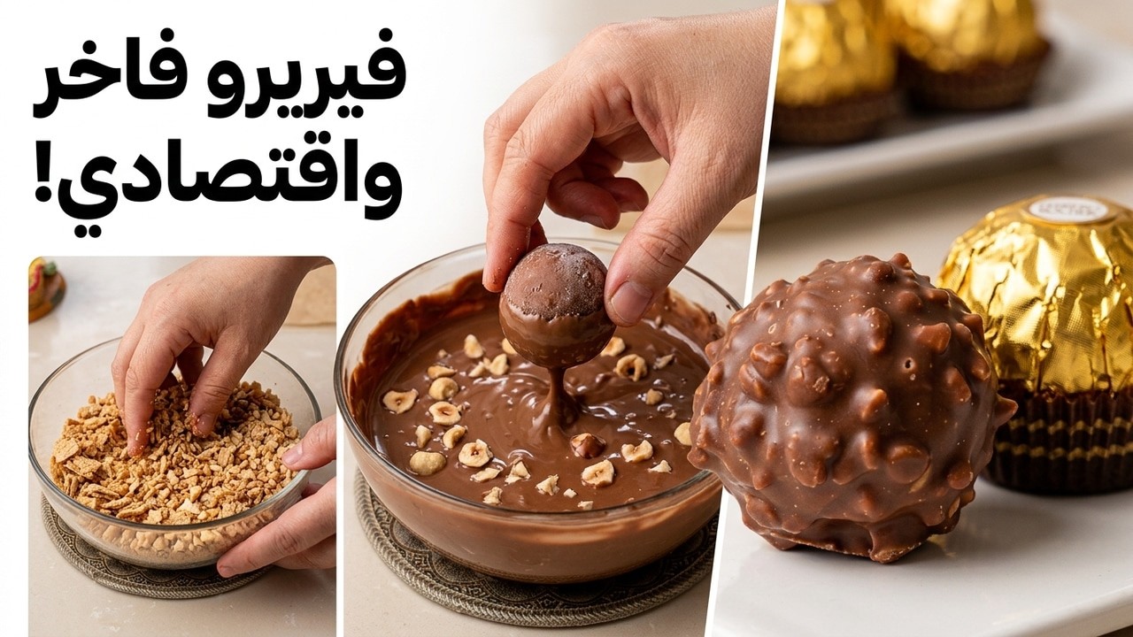 شكولاتة فيريرو روشيه الشهيرة عالميًا 🌟منزلية الصنع  /ferrero rocher