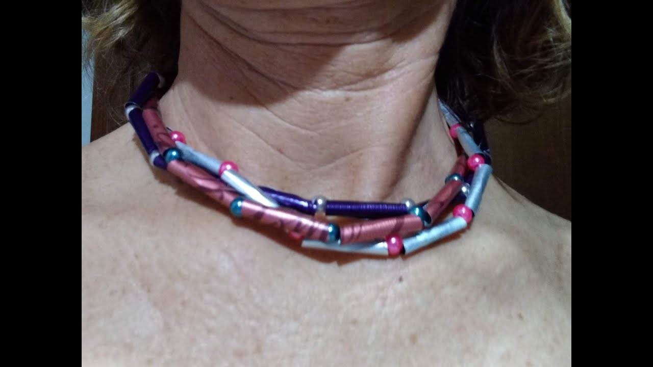 Collana e bracciale tubolare con cialde Nespresso
