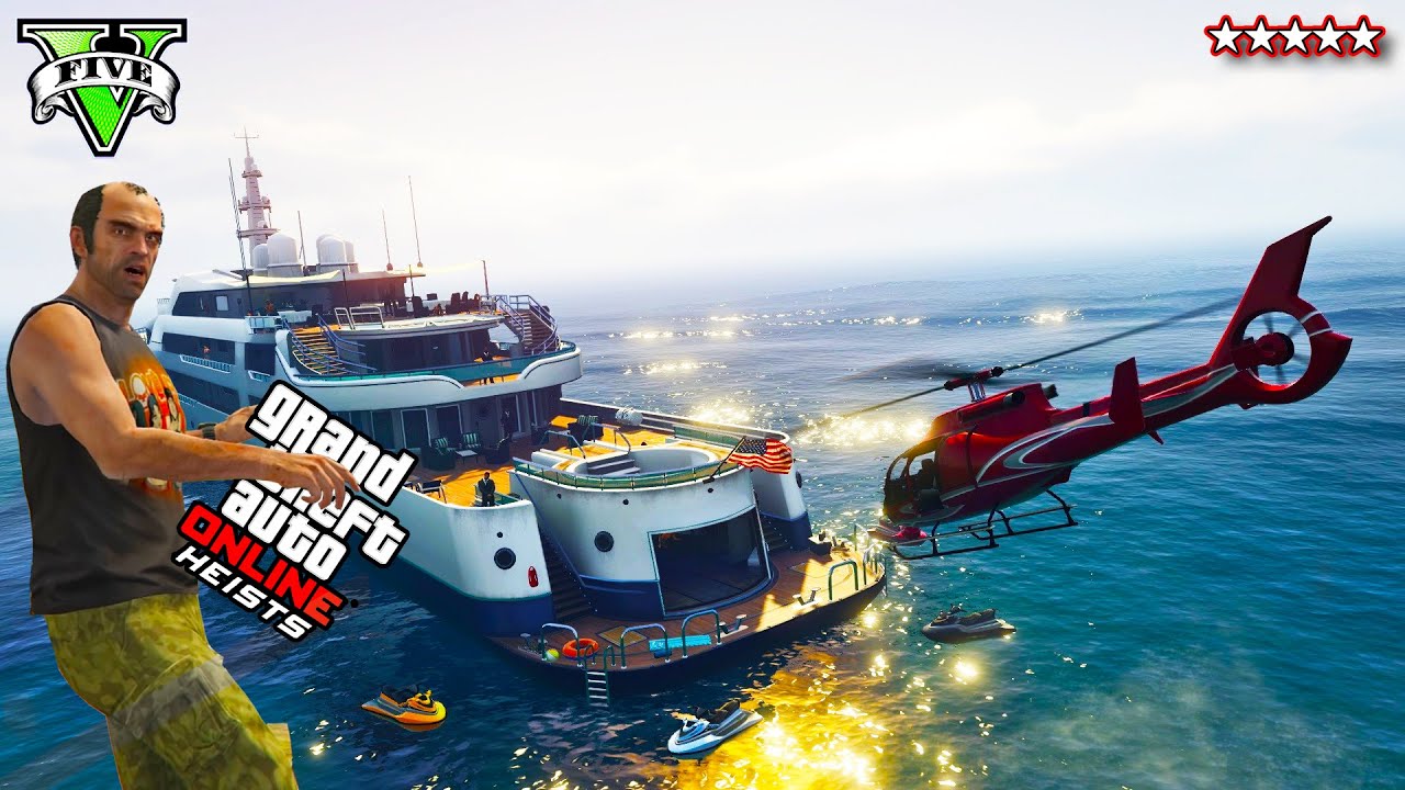 GTA 5 HEISTS: SERIES A FUNDING HEIST - GTA 5 DRUG YACTH HEIST - GTA TREVOR HEIST GTA 5 Funny Moments