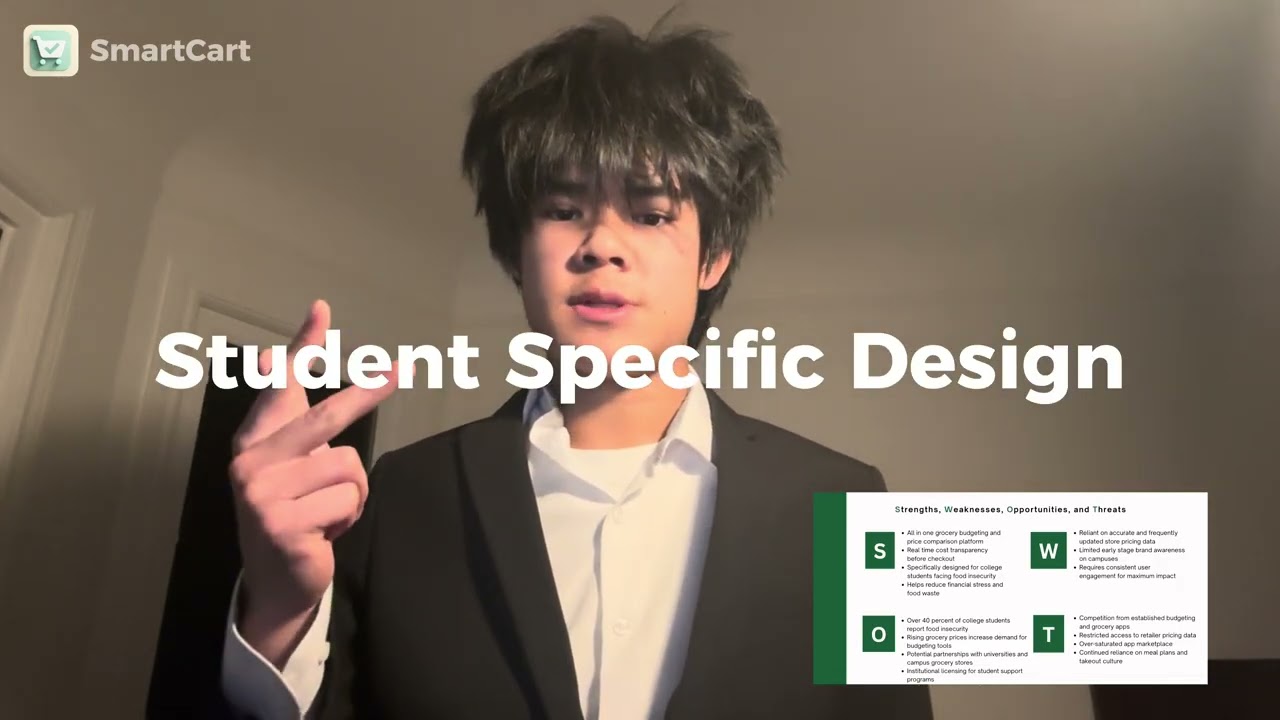 2026 Diamond Pitch Challenge SemiFinals Round: SmartCart (Genevieve Tran, Coco Lin, and Connor Li)